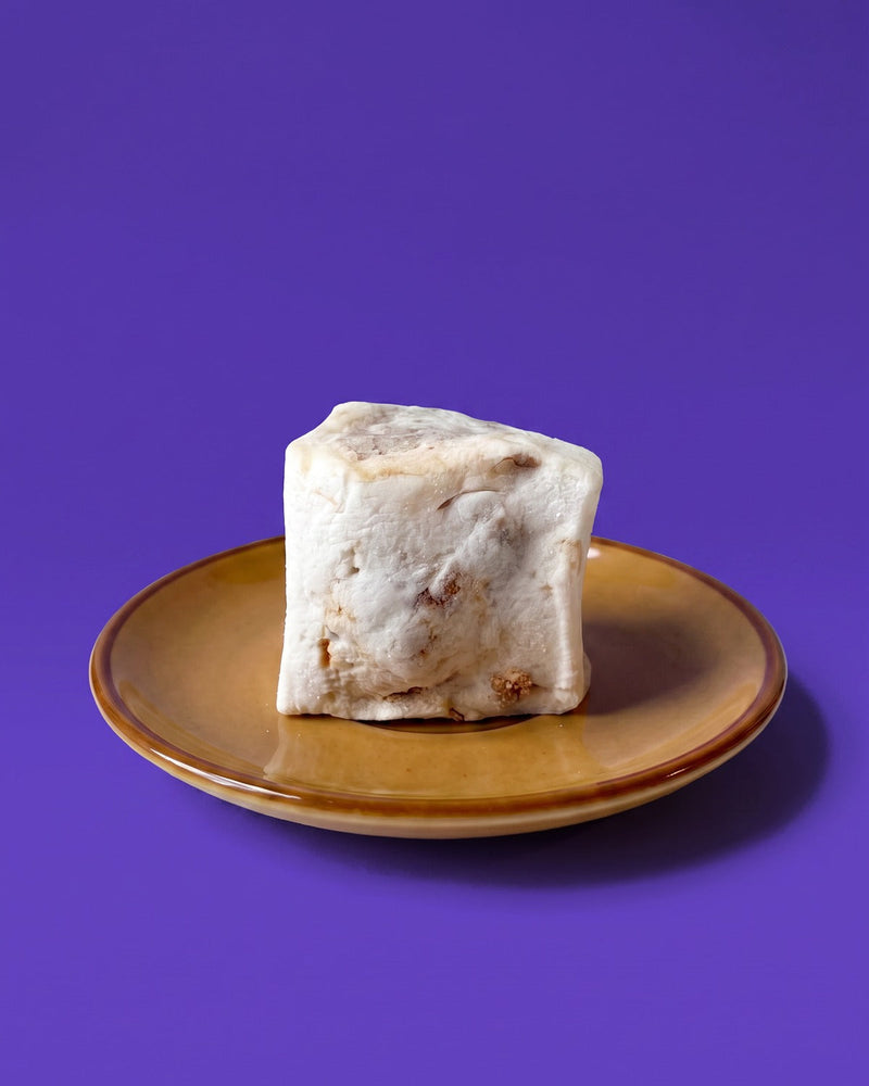 Cookie Butter marshmallow on a plate